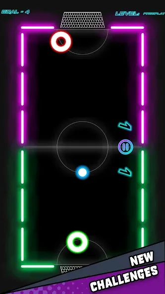 Air Hockey Glow HD Ultimate 2D (Эйр)  [МОД Menu] Screenshot 1