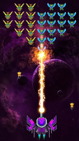 Galaxy Attack: Shooting Game (Гэлэкси Аттак)  [МОД Unlimited Money] Screenshot 3