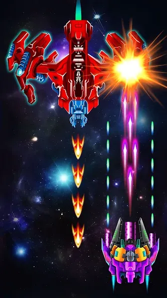 Galaxy Attack: Shooting Game (Гэлэкси Аттак)  [МОД Unlimited Money] Screenshot 4