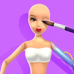 Скачать взломанную Doll Makeover - DIY 3D Dolly  [МОД Все открыто] - полная версия apk на Андроид