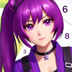 Скачать взломанную Anime Manga Color by Numbers  [МОД Все открыто] - стабильная версия apk на Андроид