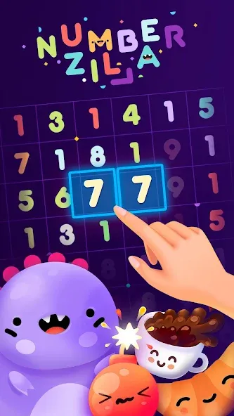 Numberzilla: Number Match Game (Намберзилла)  [МОД Бесконечные монеты] Screenshot 1