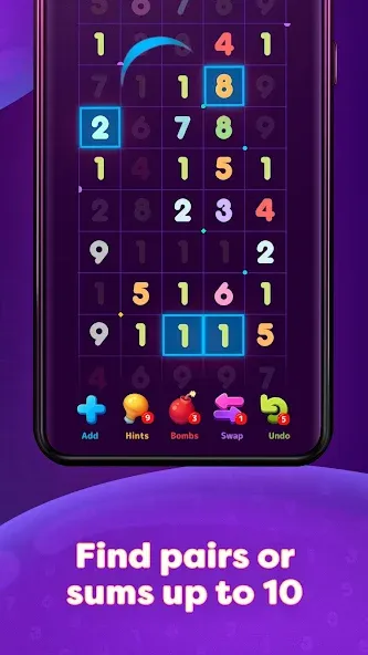 Numberzilla: Number Match Game (Намберзилла)  [МОД Бесконечные монеты] Screenshot 3