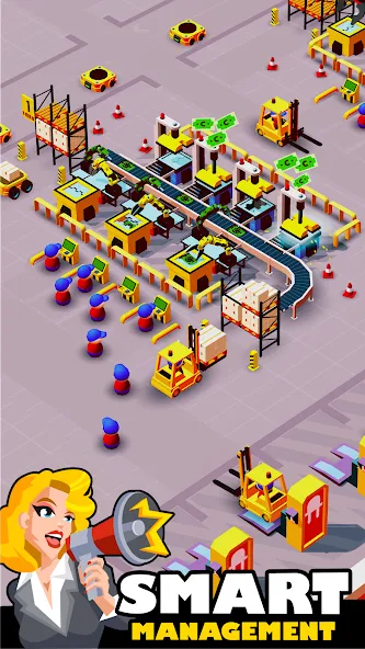 Idle Smartphone Tycoon Factory (Смартфон Фабрика Айдл Тайкун)  [МОД Много денег] Screenshot 1