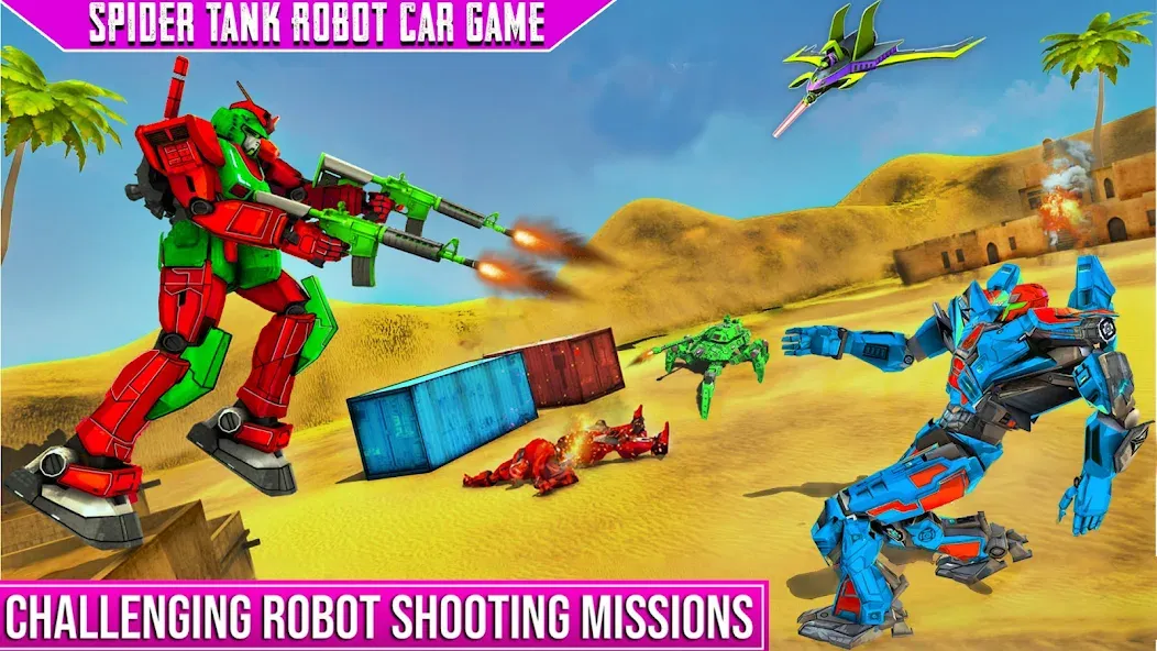 Spider Mech Wars - Robot Game  [МОД Unlimited Money] Screenshot 4