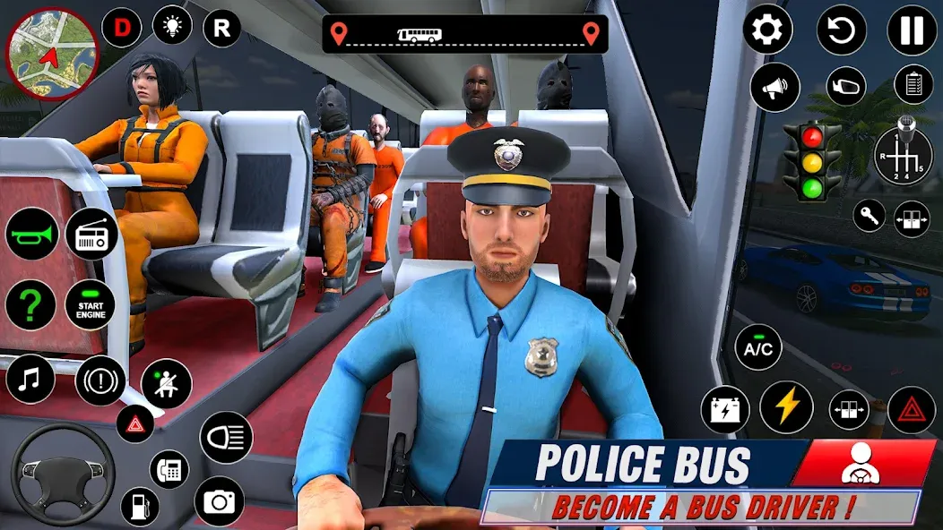 Police Bus Simulator Bus Games  [МОД Unlimited Money] Screenshot 3