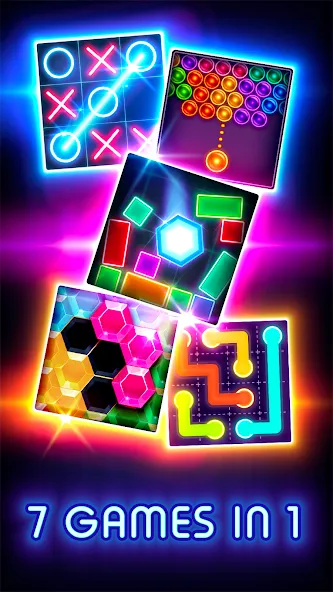 Tic Tac Toe Glow: 2 Players  [МОД Много монет] Screenshot 3