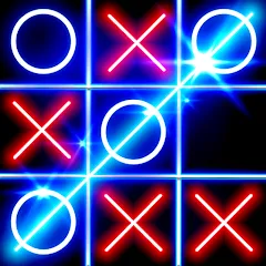 Взломанная Tic Tac Toe Glow: 2 Players  [МОД Много монет] - последняя версия apk на Андроид