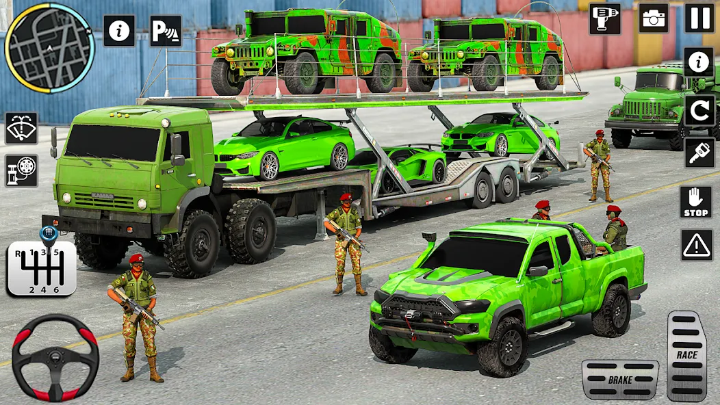 US Army Games Truck Transport (Армейские военные транспортные игры)  [МОД Много денег] Screenshot 4