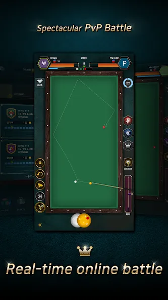 Real Billiards Battle - carom (Риал Бильярдс Батл)  [МОД Все открыто] Screenshot 1