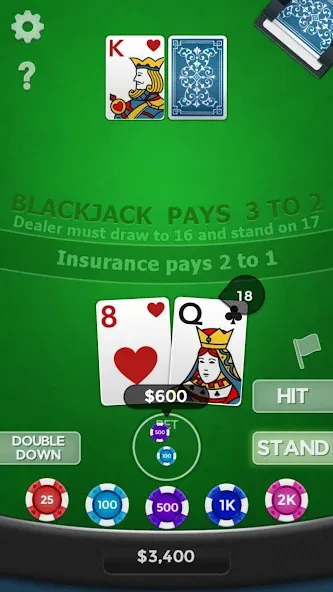 Blackjack 21  [МОД Unlimited Money] Screenshot 2