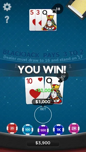 Blackjack 21  [МОД Unlimited Money] Screenshot 4