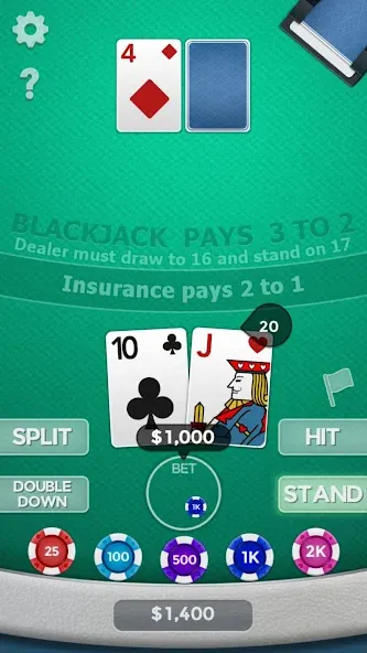 Blackjack 21  [МОД Unlimited Money] Screenshot 5