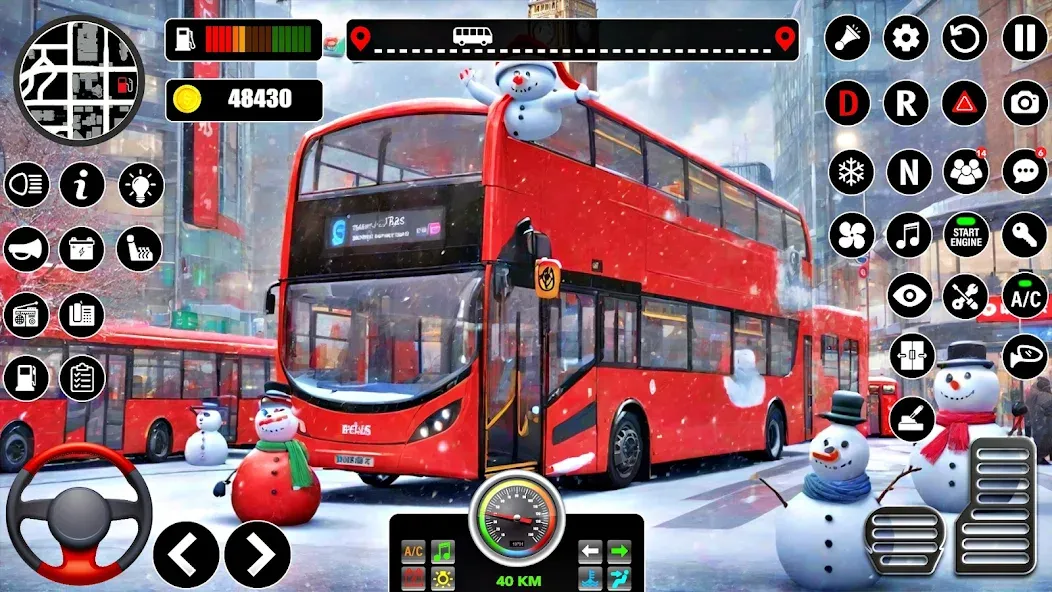 Bus Simulator 3D Bus Games (Городское автобусное симуляторение)  [МОД Бесконечные монеты] Screenshot 1