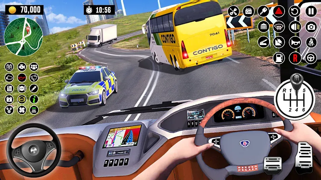 Bus Driving School : Bus Games  [МОД Все открыто] Screenshot 4