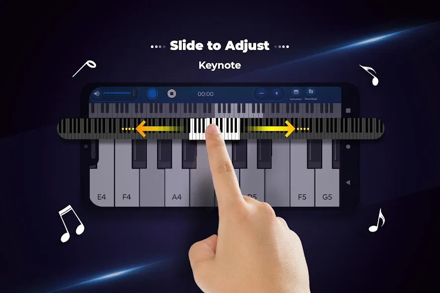 Real Piano Keyboard  [МОД Все открыто] Screenshot 3