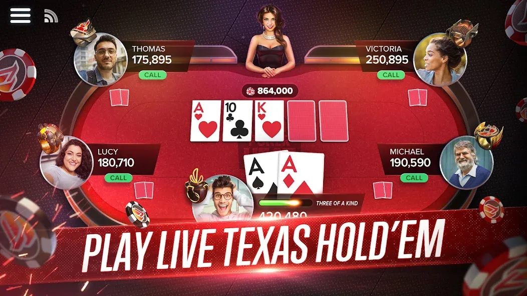 Poker Heat™ Texas Holdem Poker (Покер Хит)  [МОД Меню] Screenshot 1