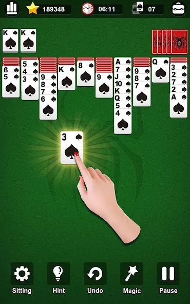 Spider Solitaire  [МОД Menu] Screenshot 1