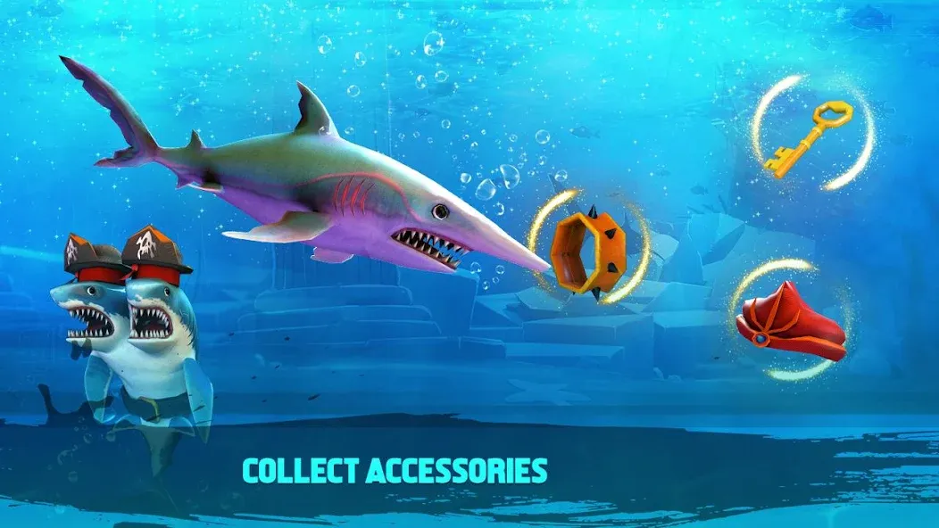 Double Head Shark Attack PVP  [МОД Бесконечные монеты] Screenshot 3