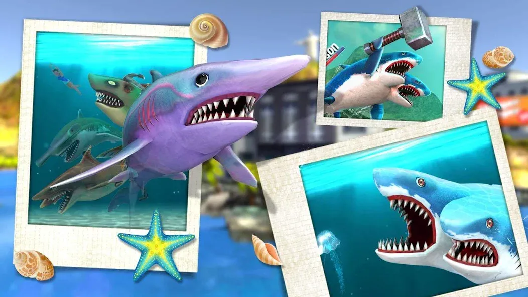 Double Head Shark Attack PVP  [МОД Бесконечные монеты] Screenshot 5