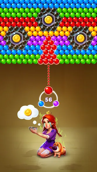 Bubble Shooter Kingdom  [МОД Много денег] Screenshot 1