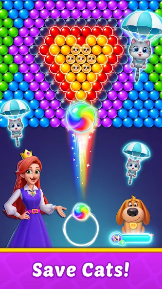 Bubble Shooter Kingdom  [МОД Много денег] Screenshot 4