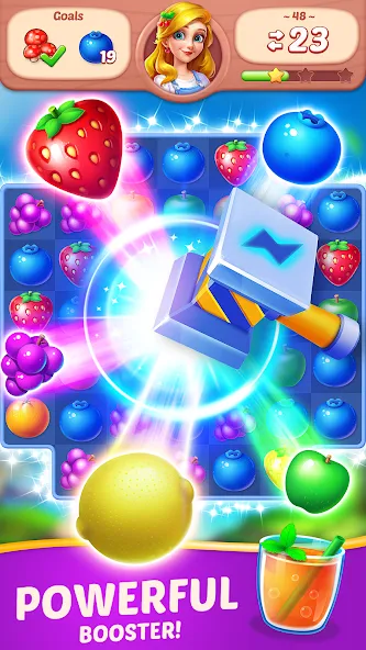 Fruit Diary - Match 3 Games  [МОД Бесконечные монеты] Screenshot 3