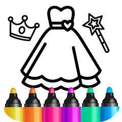 Взломанная Bini Game Drawing for kids app (Бини)  [МОД Бесконечные монеты] - стабильная версия apk на Андроид