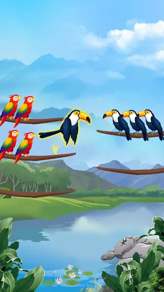 Bird Sort - Color Puzzle  [МОД Unlimited Money] Screenshot 4
