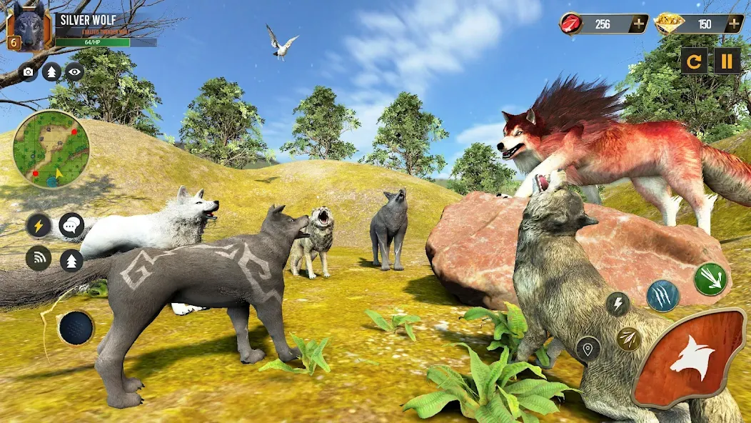 Wild Wolf Simulator Wolf Games  [МОД Меню] Screenshot 1