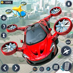 Взломанная Flying Car Robot Game Car Game  [МОД Много денег] - полная версия apk на Андроид