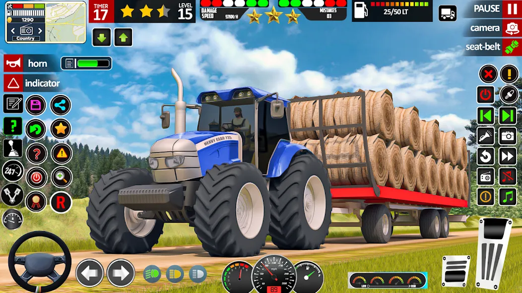 Indian Tractor Game Farming 3D  [МОД Unlimited Money] Screenshot 5