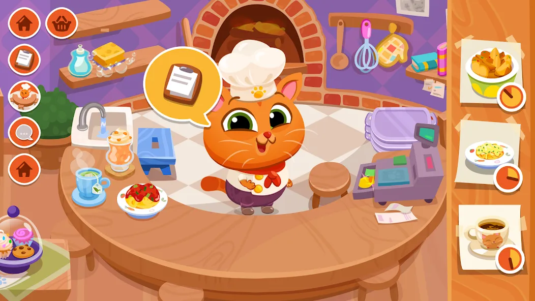 Bubbu Restaurant - My Cat Game (Буббу Ресторан)  [МОД Много монет] Screenshot 1