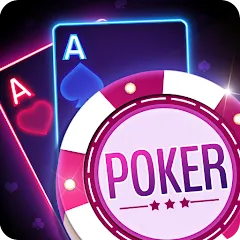 Взломанная Poker Texas Holdem (Покер Техасский Холдем)  [МОД Меню] - последняя версия apk на Андроид