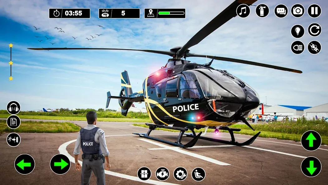 Police Helicopter Chase Game  [МОД Mega Pack] Screenshot 1