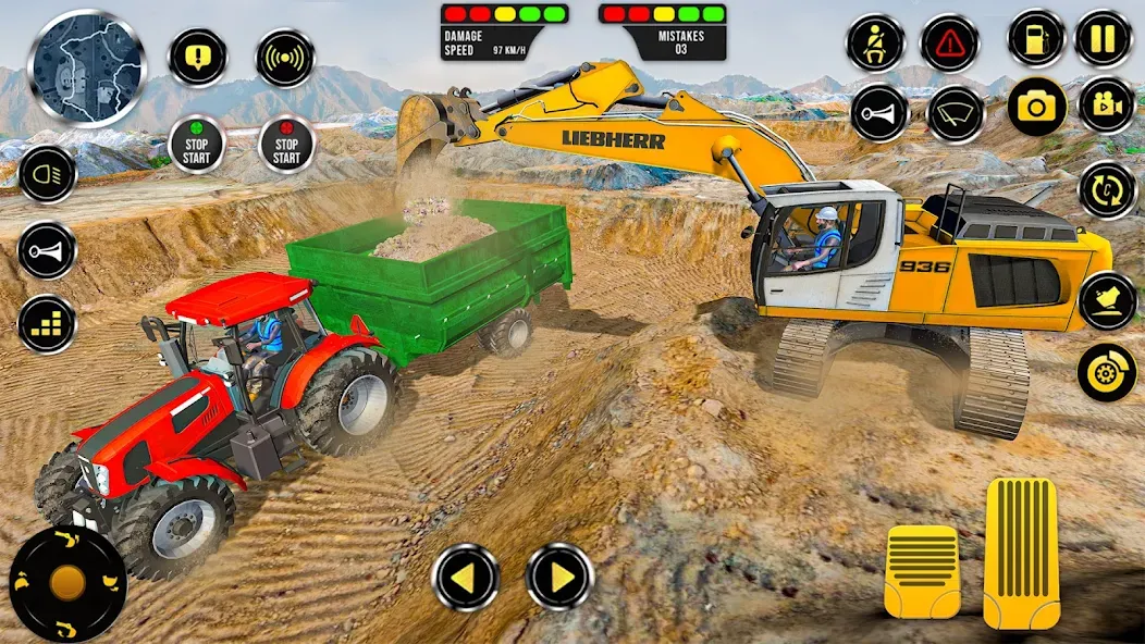 Construction Machine Real JCB  [МОД Бесконечные монеты] Screenshot 1