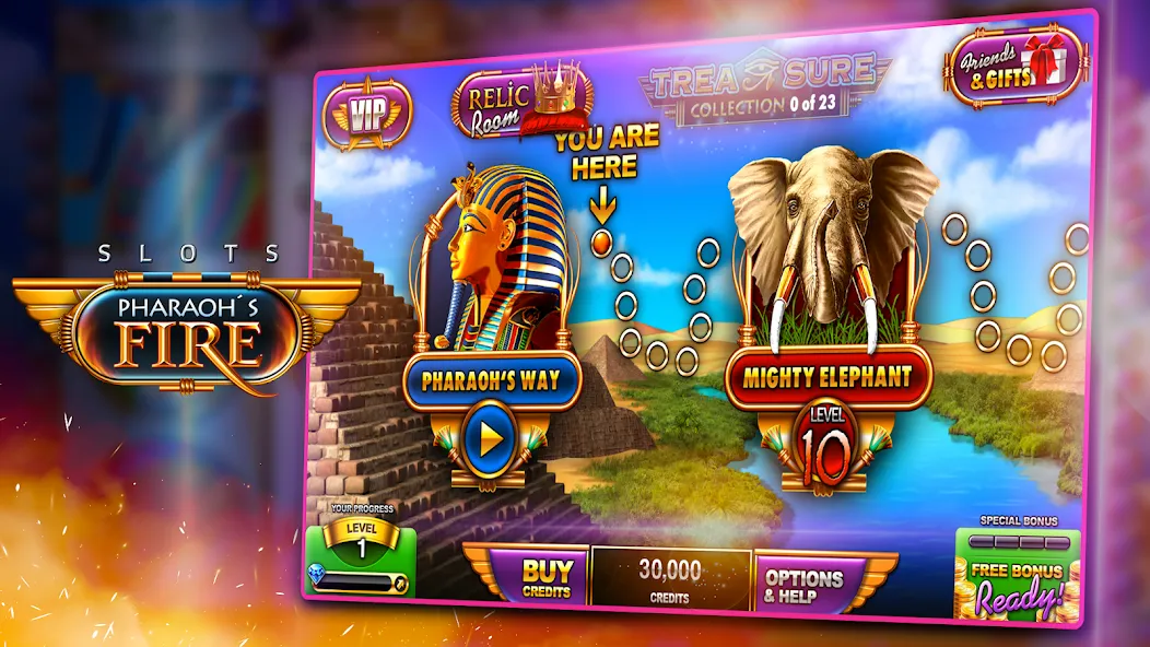 Slots - Pharaoh's Fire (Слоты)  [МОД Бесконечные деньги] Screenshot 1