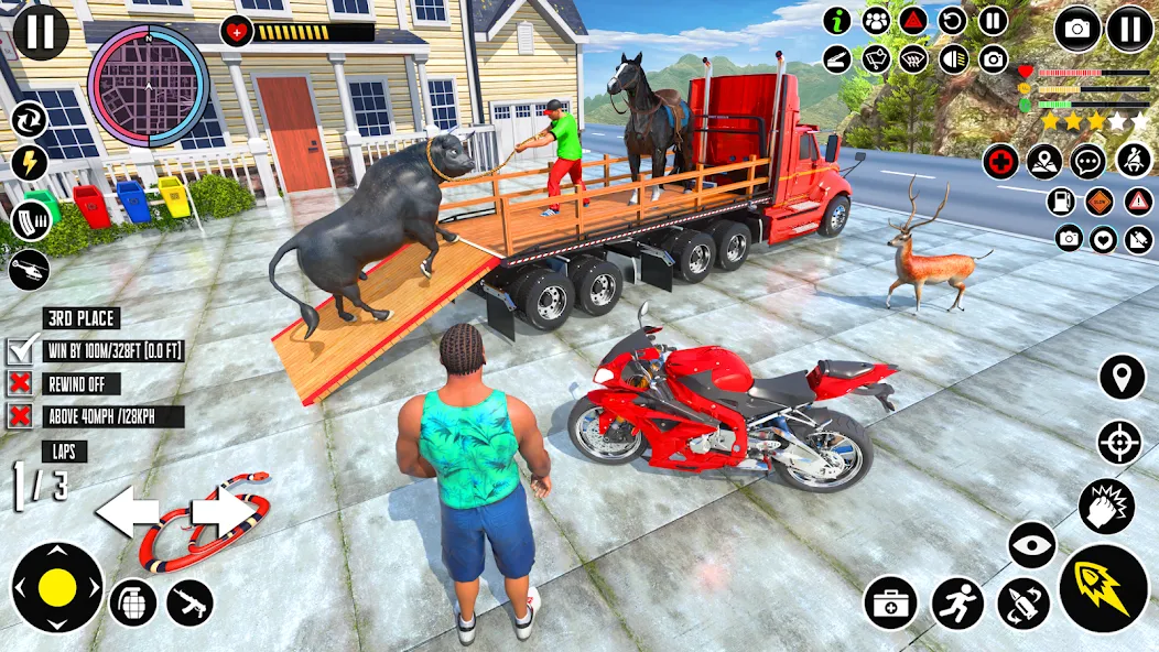 Animal Transport Truck Game 3D (Игра Грузовик для перевозки животных)  [МОД Menu] Screenshot 1