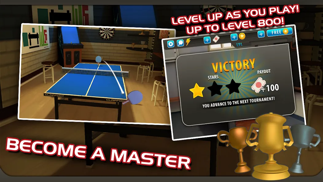 Ping Pong Masters (Пингпонг мастера)  [МОД Много монет] Screenshot 3