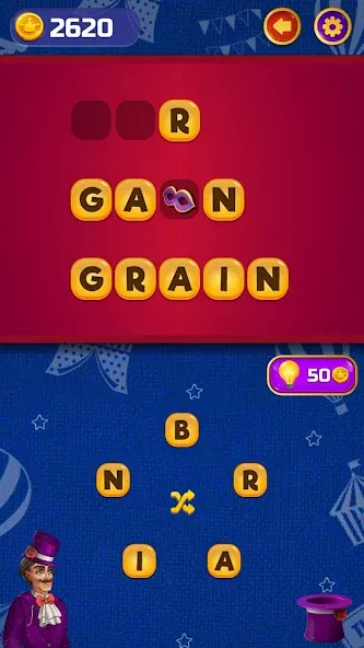 Circus Words: Magic Puzzle  [МОД Много денег] Screenshot 4