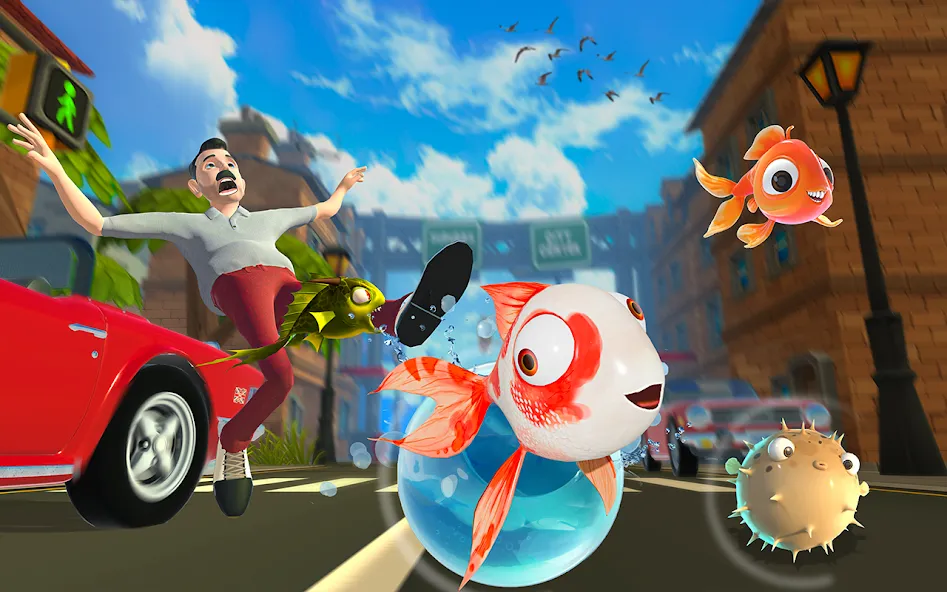 Piranha Escape Hungry Fish.io  [МОД Бесконечные монеты] Screenshot 1