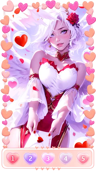 Love, Heart Coloring Book  [МОД Много монет] Screenshot 2