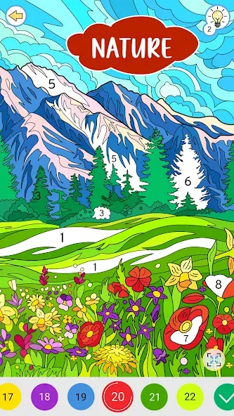 Color by Number: Coloring Book  [МОД Mega Pack] Screenshot 1