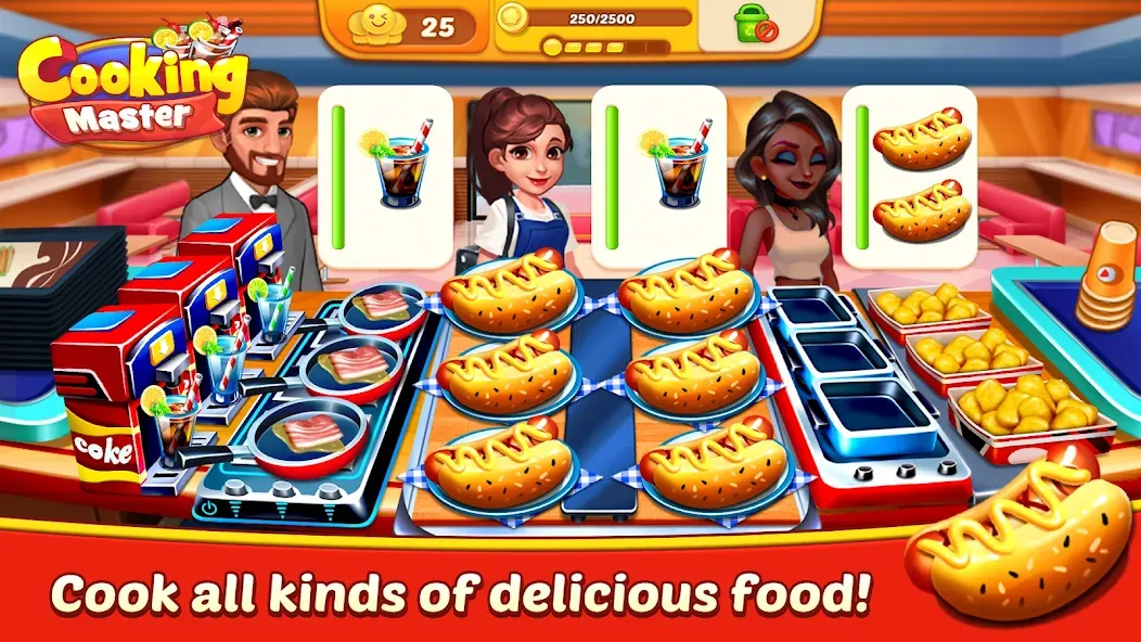 Cooking Master:Restaurant Game (Кукинг Мастер)  [МОД Много монет] Screenshot 2