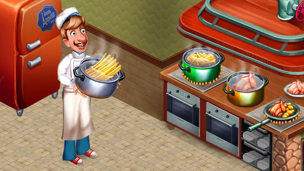 Cooking Team: Restaurant Games  [МОД Много денег] Screenshot 2