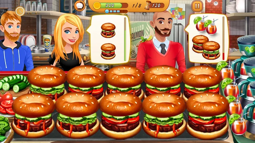 Cooking Team: Restaurant Games  [МОД Много денег] Screenshot 4