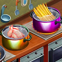 Взломанная Cooking Team: Restaurant Games  [МОД Много денег] - стабильная версия apk на Андроид