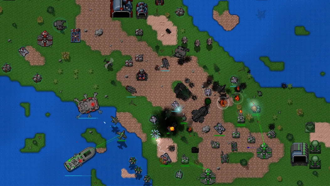 Rusted Warfare - Demo (Растущая война)  [МОД Бесконечные монеты] Screenshot 1