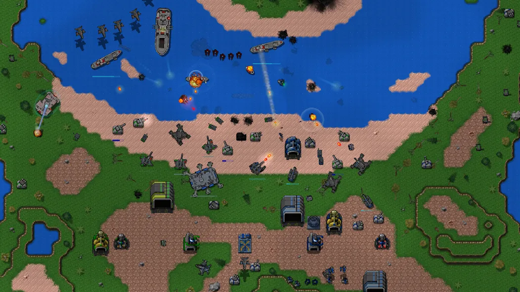 Rusted Warfare - Demo (Растущая война)  [МОД Бесконечные монеты] Screenshot 2