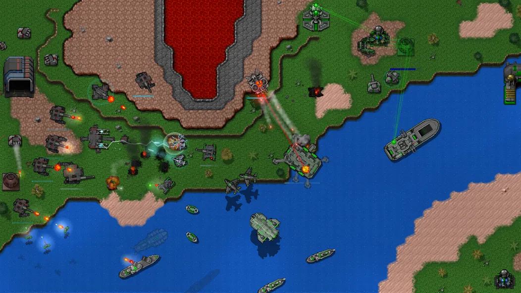 Rusted Warfare - Demo (Растущая война)  [МОД Бесконечные монеты] Screenshot 3